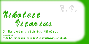 nikolett vitarius business card